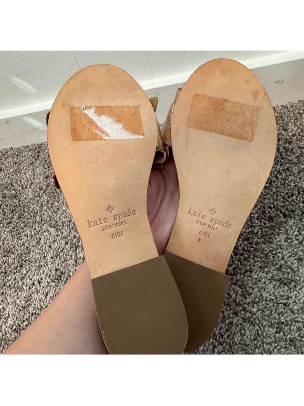 KATE SPADE Rose Gold Beau Slide Sandal Flat - Picture 3 of 5